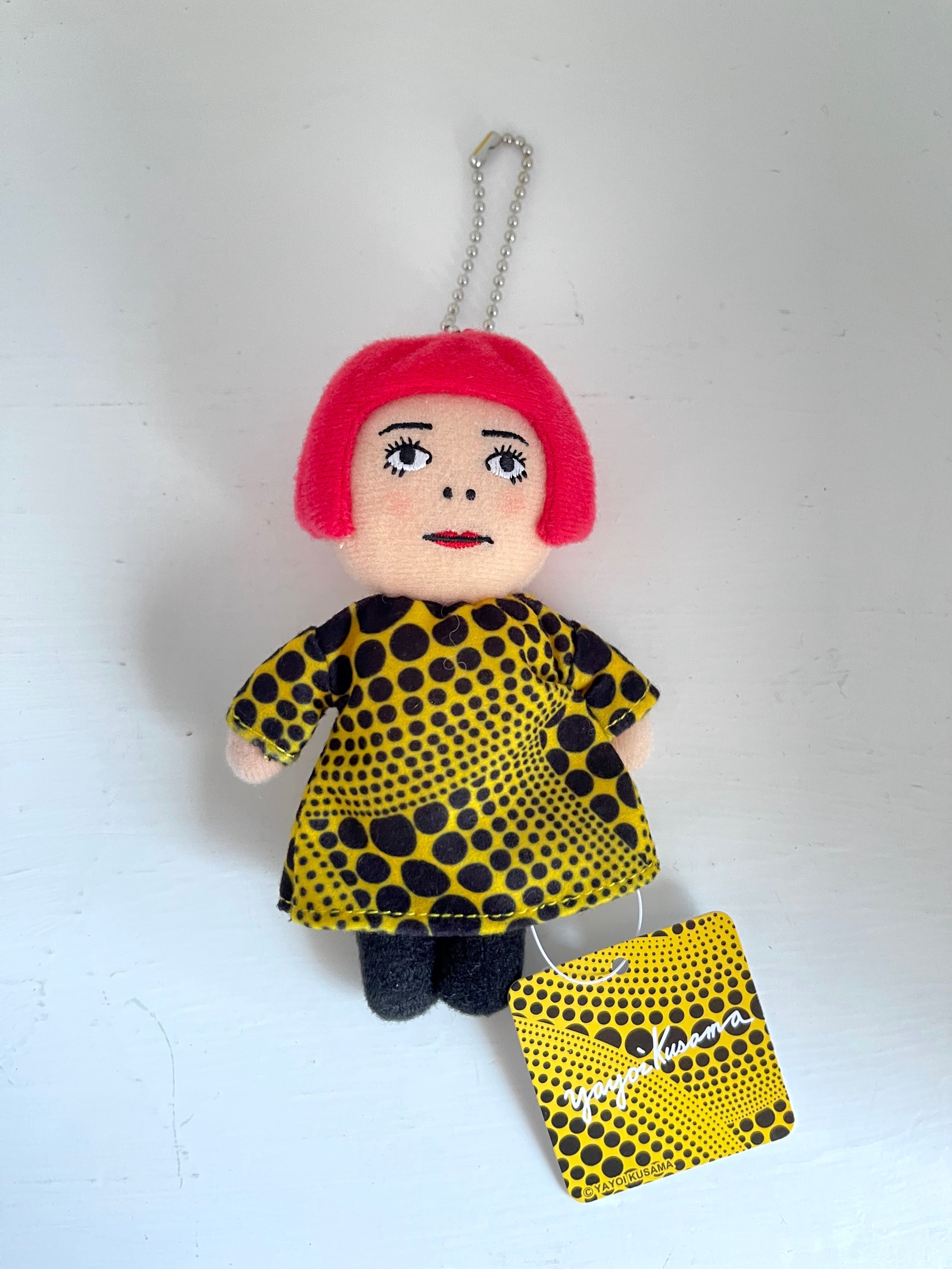 Yayoi Kusama Plush Doll Charm (yellow)