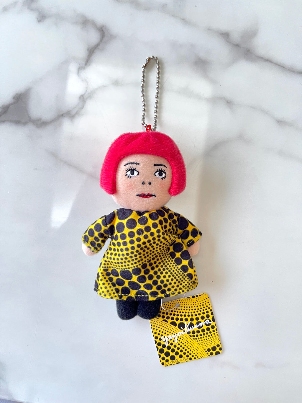 Yayoi Kusama Plush Doll Charm (yellow)