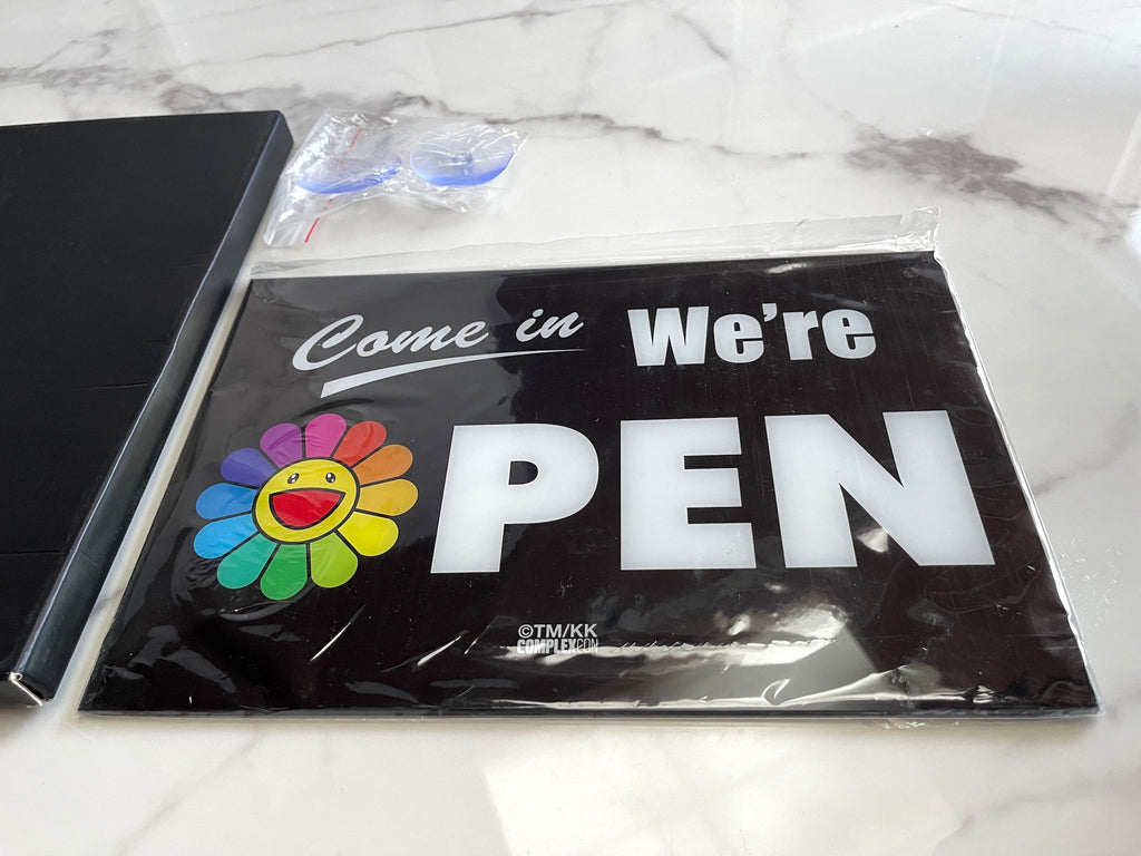 ComplexCon Flower Open Closed Sign *Rare* - TAKASHI MURAKAMI