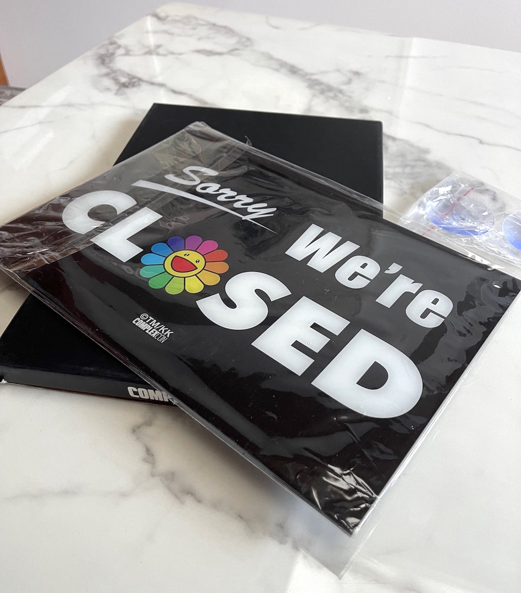 ComplexCon Flower Open Closed Sign *Rare* - TAKASHI MURAKAMI