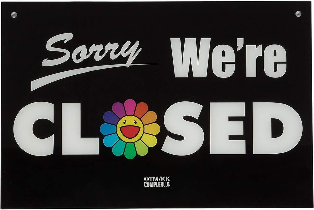 ComplexCon Flower Open Closed Sign *Rare* - TAKASHI MURAKAMI