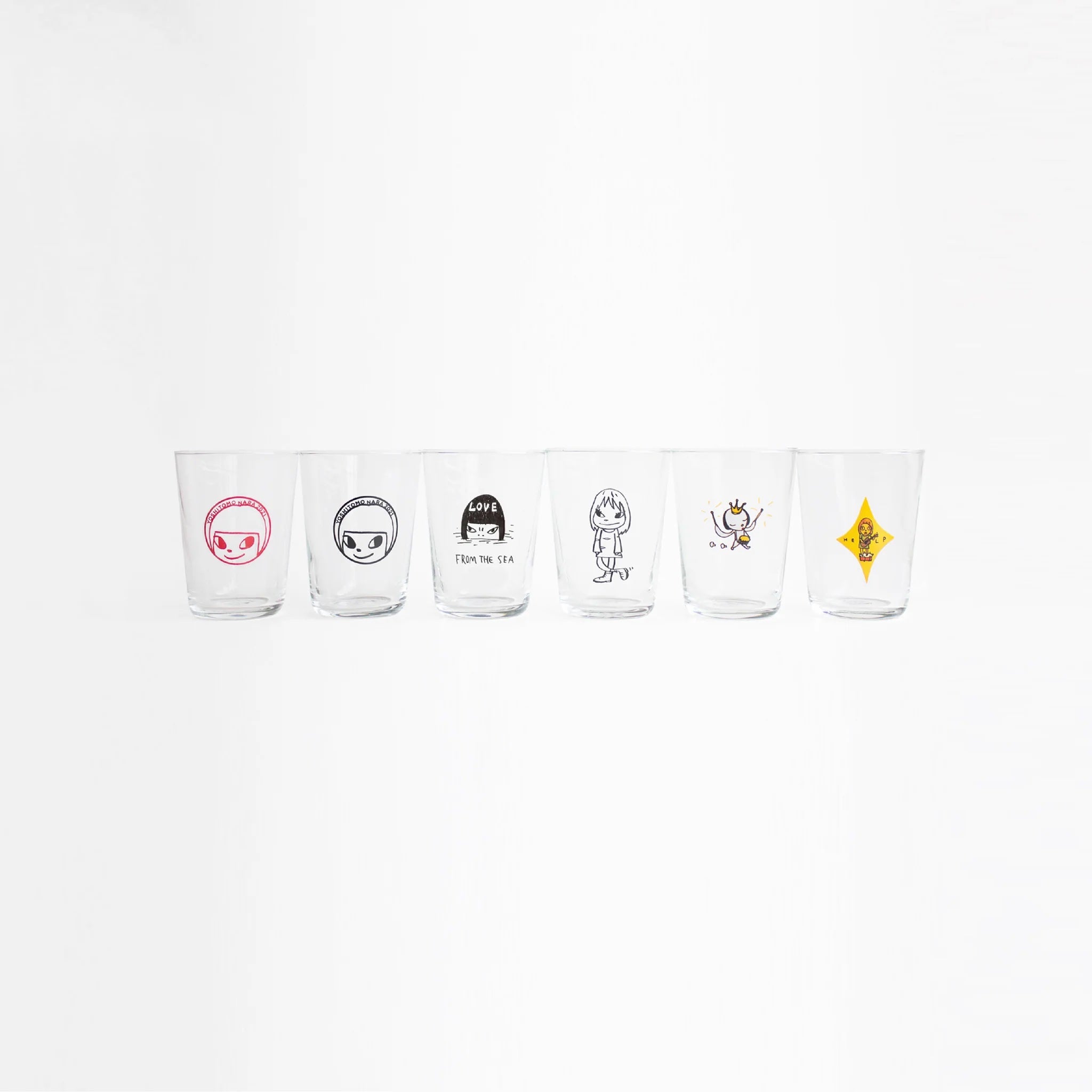 Yoshitomo Nara Exhibition Taiwan Glass (set of 6) - YOSHITOMO NARA