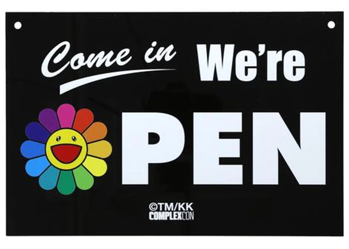 ComplexCon Flower Open Closed Sign *Rare* - TAKASHI MURAKAMI
