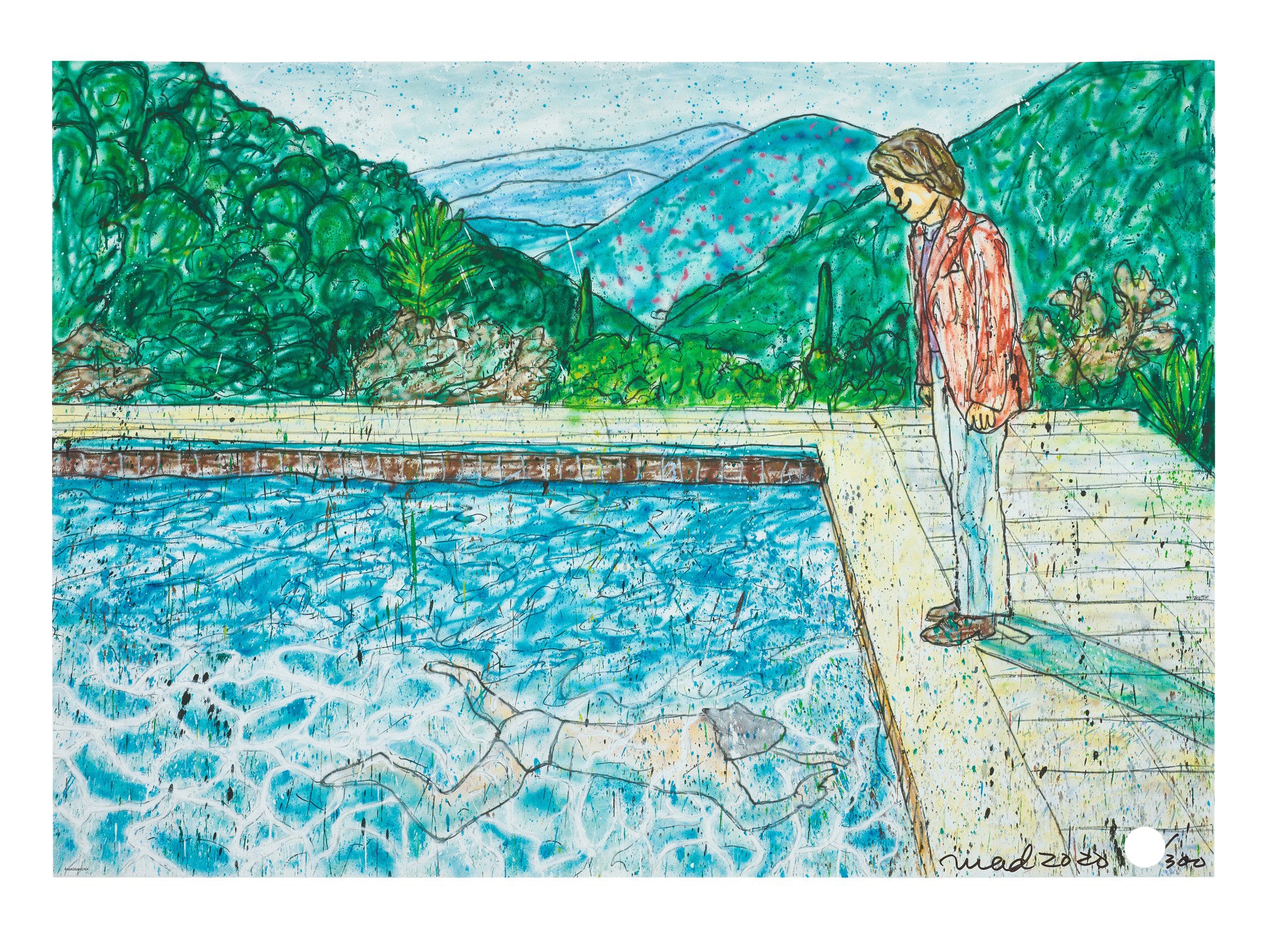 Portrait of an Artist (Pool with Two Figures) Ⅱ (inspired by David Hockney)  - MADSAKI